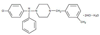 ANTIVERT® (meclizine HCl) Structural Formula Illustration