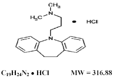 Tofranil™ (imipramine hydrochloride) Structural Formula Illustration
